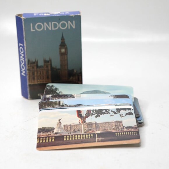Vintage 80s Fax Pax London UK Info Picture Cards Big Ben Buckingham Palace - Picture 1 of 16
